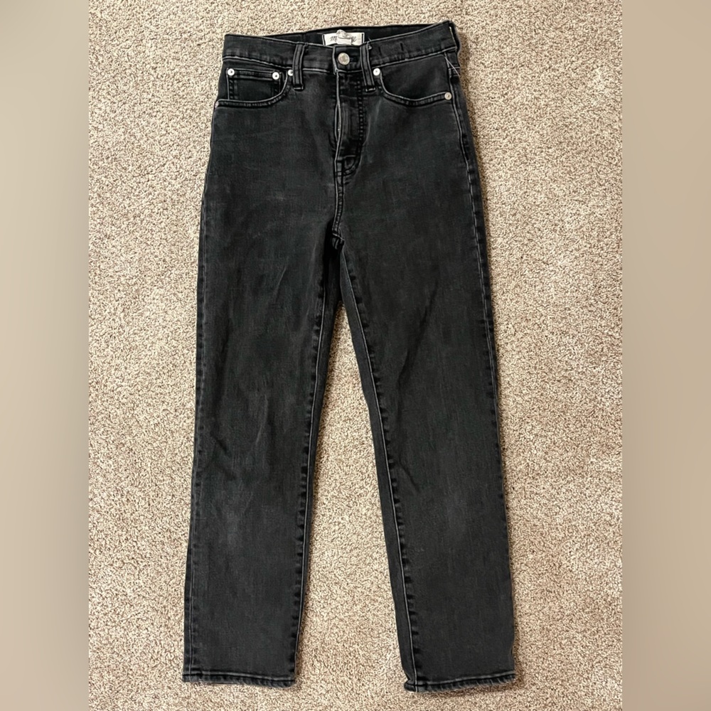 Madewell Classic Straight Jeans Black Wash Size 23